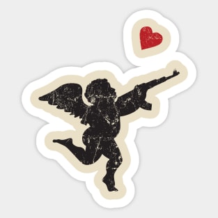 Cupid with a AK-47 Sticker